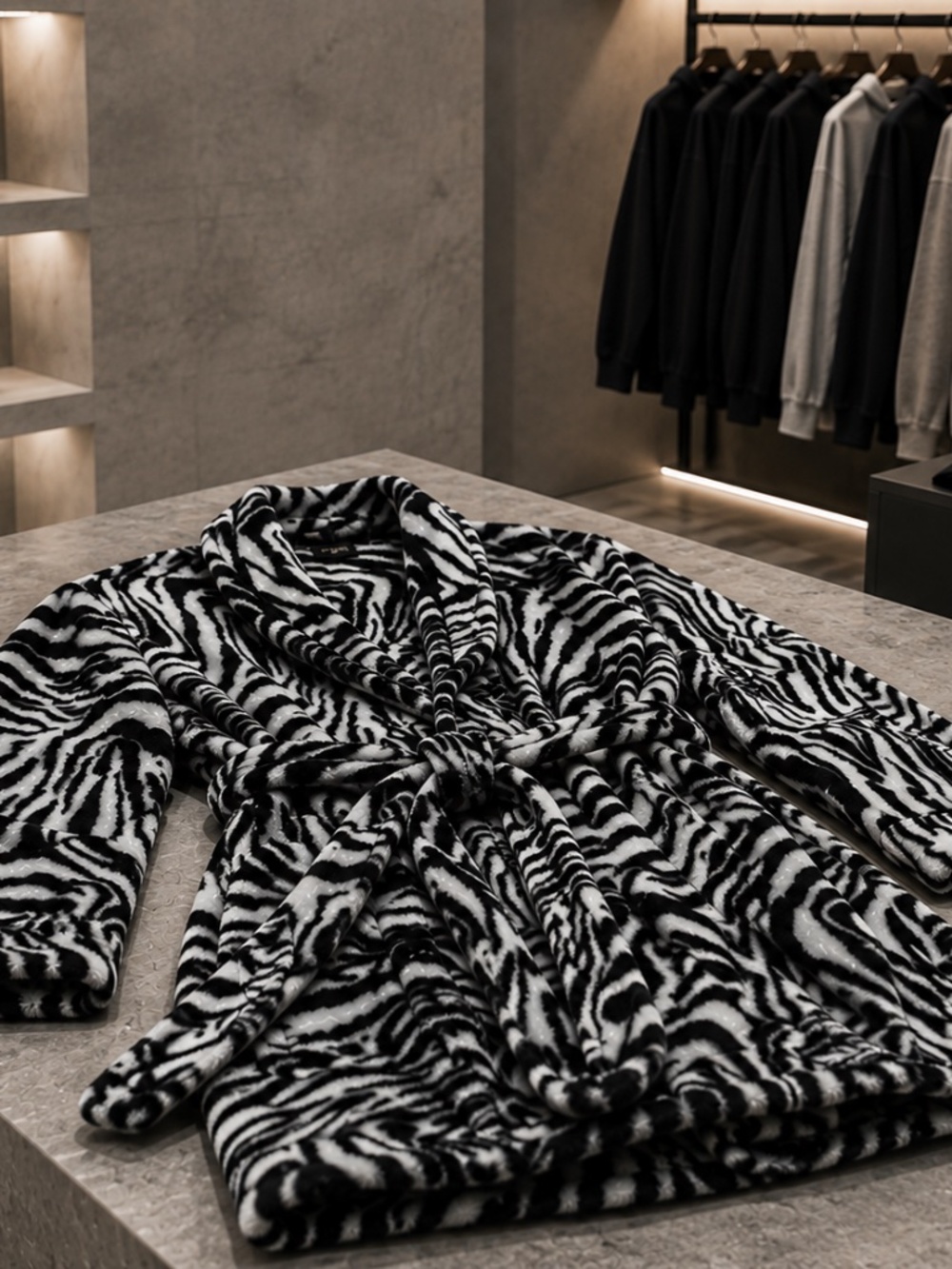 Zebra style robe